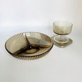 Cup dish appetizer with compartments