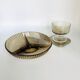 Cup dish appetizer with compartments