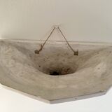 Pair of plaster wall sconces, palmette decoration, 20th century