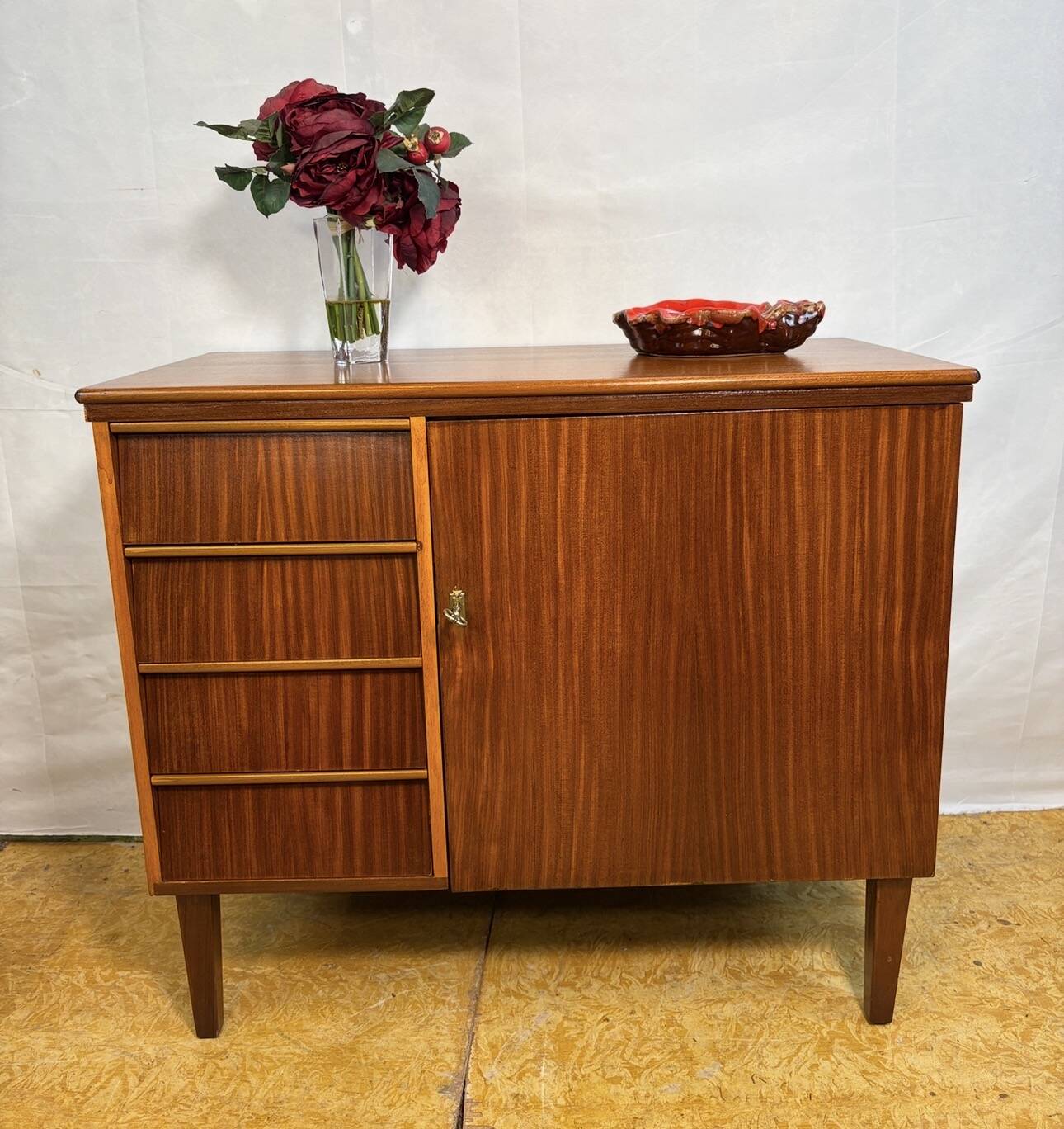 Mid Century Retro Teak Small Sideboard Circa 1960 Danish Design Scandinavia