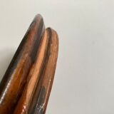 Plat XL centre de table en terre cuite vernissée céramique 1950