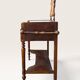 Dressing table in walnut and marble, late 19th century.
