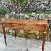Louis XVI style mahogany flat desk from the late 19th century
