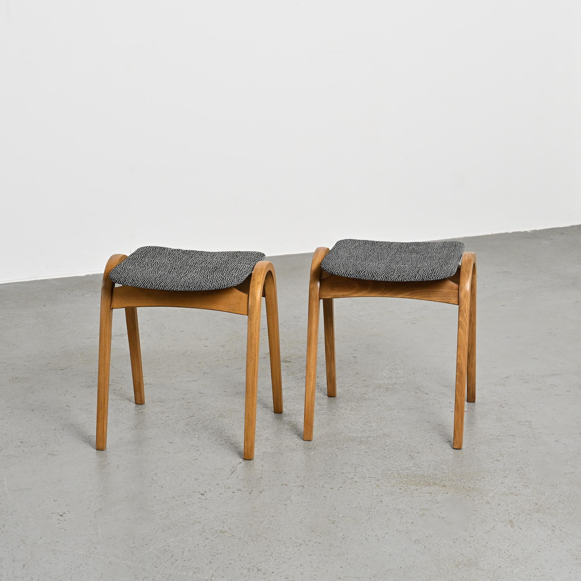 Pair of stools by Isamu Kenmochi for Akita Mokko, Japan circa 1960.