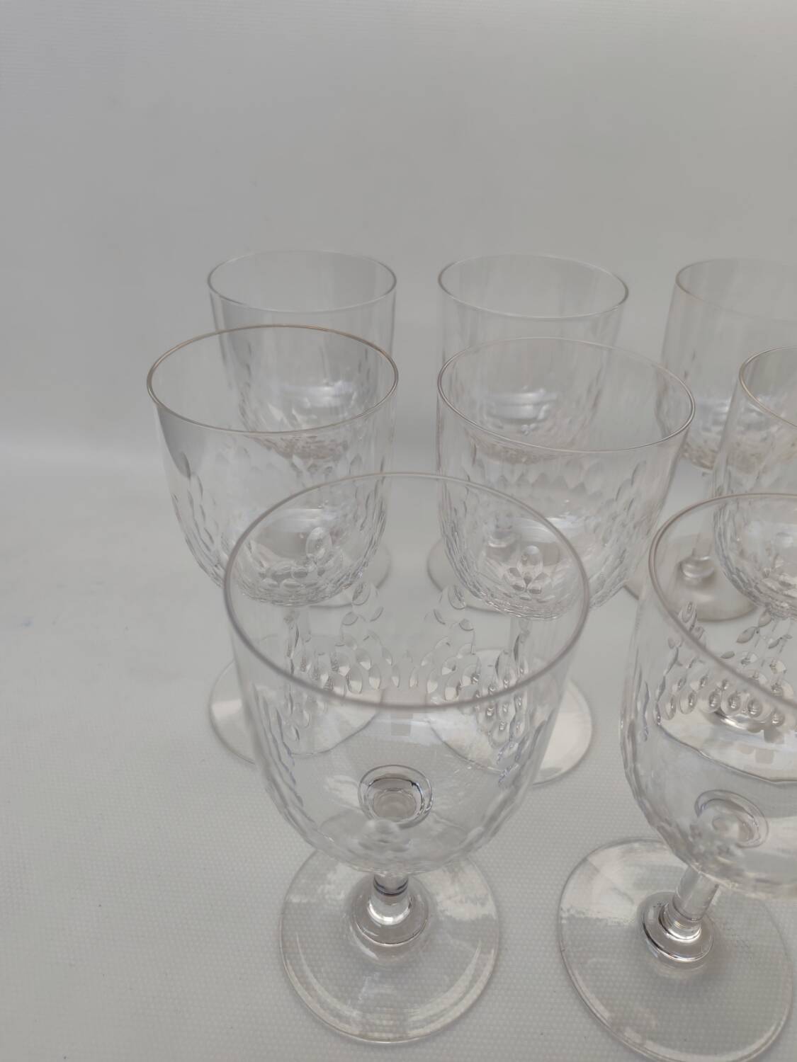 8 large Baccarat crystal glasses, Richelieu model.