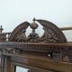 Large Renaissance-style mirror in solid walnut