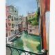 Oil on canvas – Picturesque view of Venice – landscape painting