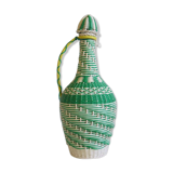 Green and white scoubidou bottle