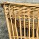 Braided wicker laundry basket