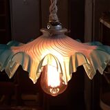 Blue draped suspension