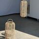 Small lantern-shaped rattan suspension H35 D15