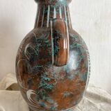 Handmade ceramic vase by Mongolfier, signed Yvon Roy, 1960