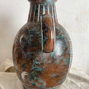 Vase en céramique fait main Mongolfier, signé Yvon Roy 1960