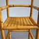 Vintage bamboo rattan high stool