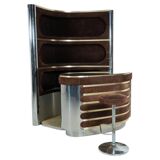 Modern suede bar from the mid-20th century by Willy Rizzo, Italy, 1970.