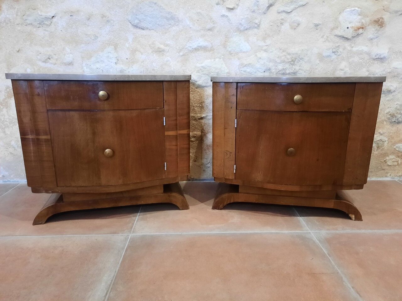 Pair of bedside tables 30s