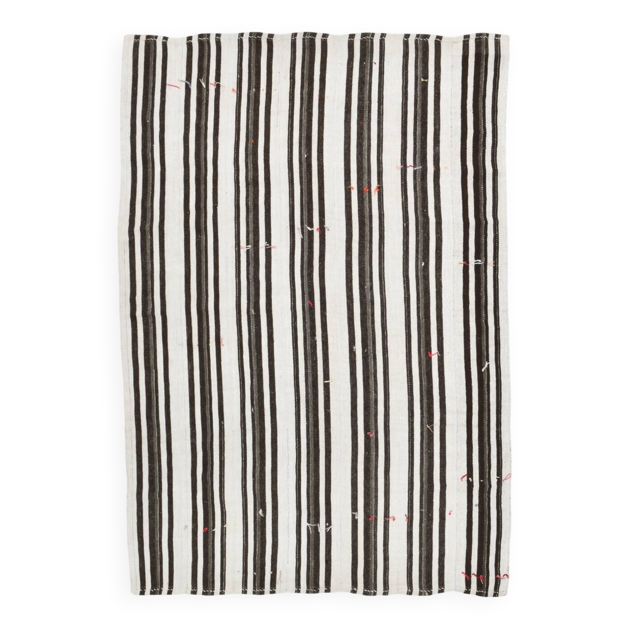 Contemporary Striped Vintage Kilim Rug, 206x304Cm