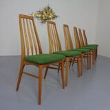 Eva dining chairs in teak by Niels Koeefoed for Hornslet Møbelfabrik, Denmark, 1960s, set of 6.