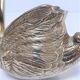 Zoomorphic solid brass swan pen holder