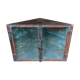 Metal and glass corner Cabinet