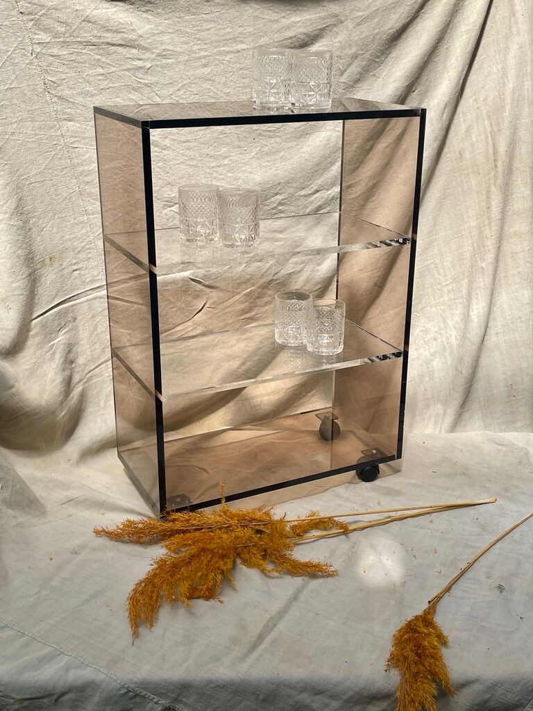 Plexi shelf on wheels
