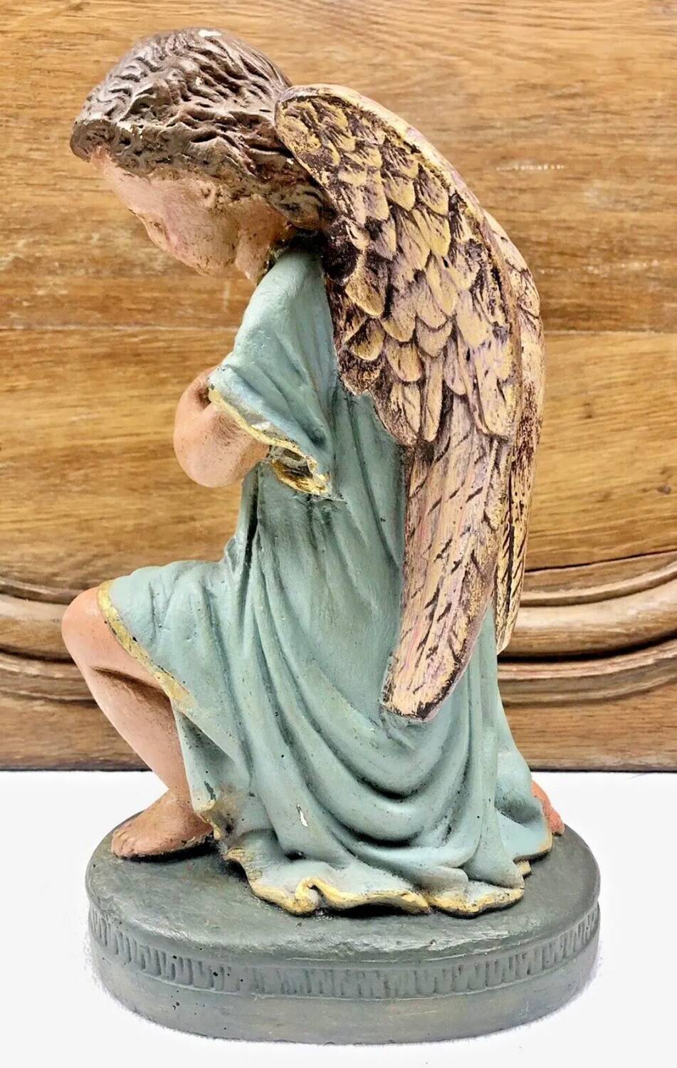 Altar angel statue 26.5 cm plaster santon church nativity scene