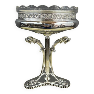 Baccarat crystal and silver-plated metal cup, 19th century