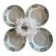 Lot de 4 assiettes plates Saint Amand