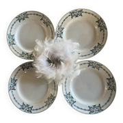 Lot de 4 assiettes plates Saint Amand