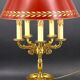 Bronze Bouillotte Lamp in Solid Empire Style Five Lights * Lucien Ga