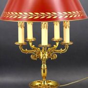 Lampe Bouillotte en Bronze Massif de Style Empire Cinq Lumières * Lucien Ga