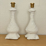 Paire de lampes blanches organiques