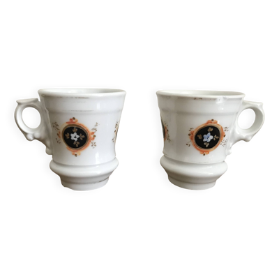 Paire de tasses brûlot Napoleon III