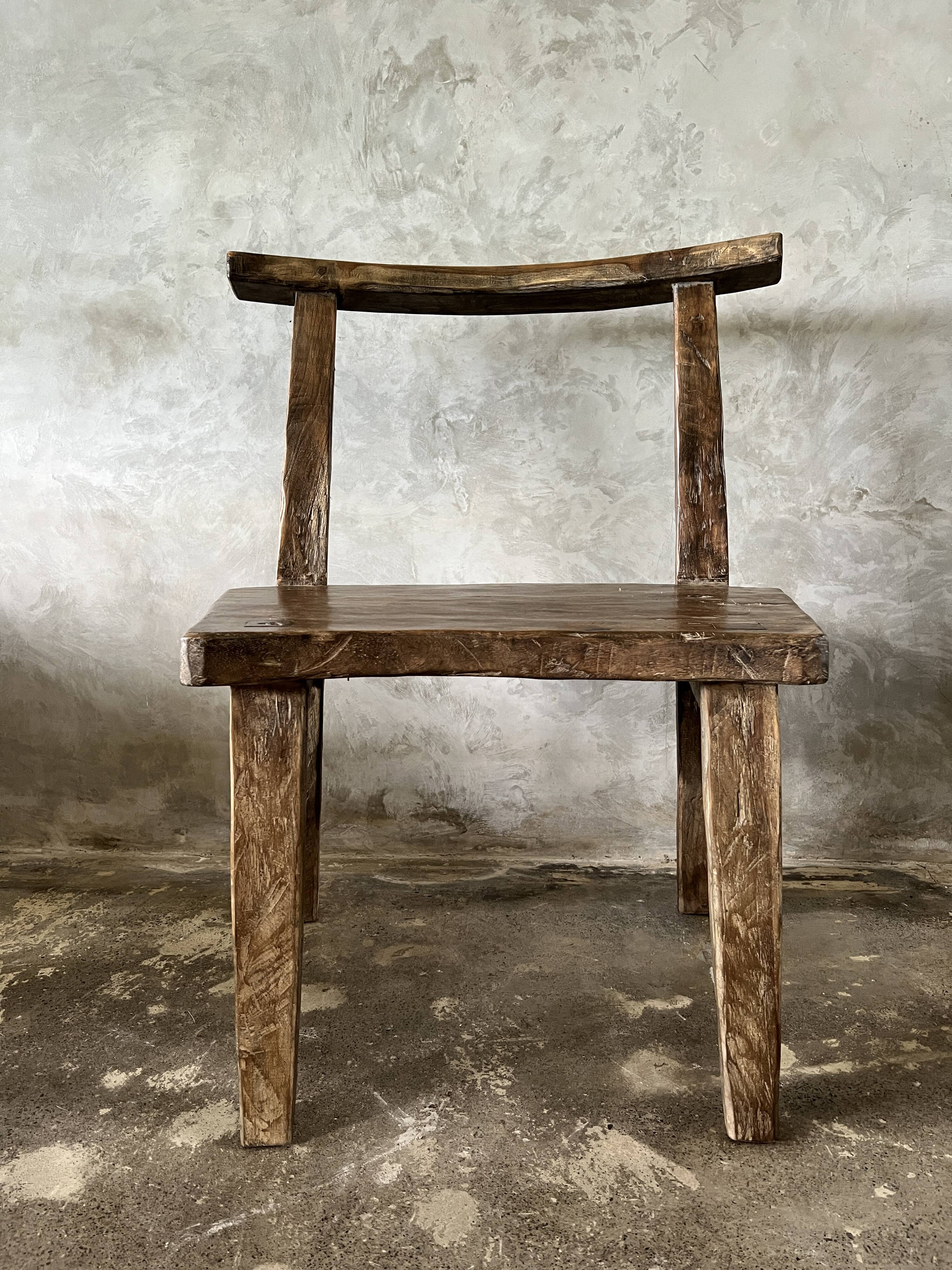 Large old teak chair or armchair H84 L60