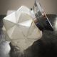 Old ceiling lamp globe opalescent glass rare model Ø 18 cm ART DECO 1930 POLYEDRE 96 faces