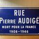 Plaque de rue en tôle émaillé