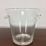 Biot champagne bucket bubbled glass, signed