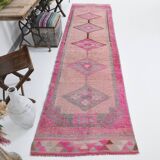 3x12 Rug For Hallway Soft Pink Vintage Runner Rug, 92x355Cm SK 18192