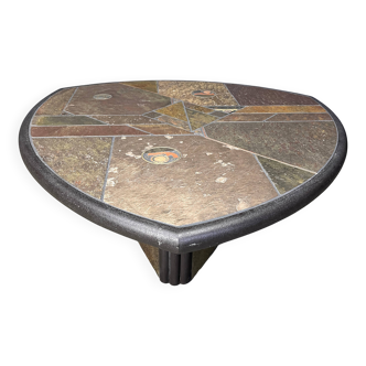 Paul Kingma attributed triangular coffee table, 1980s
