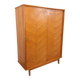 Vintage oak wardrobe from the 1960s.