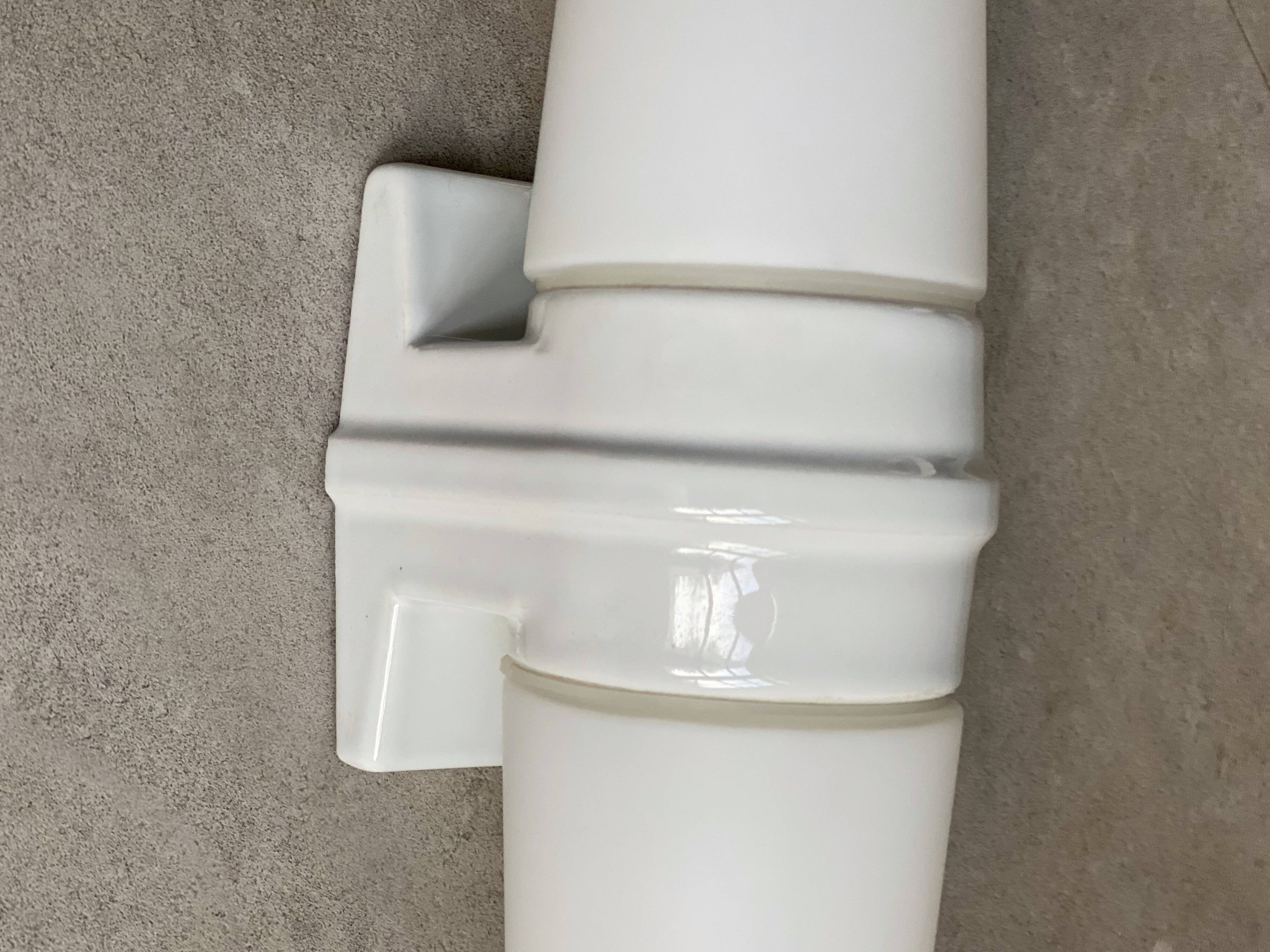 Vintage IFÖ 6060 - Bromölla IKEA ceramic & glass wall lamp, double light