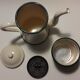 enamelled coffee maker ecru and green