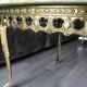 Accent coffee table in marble and brass