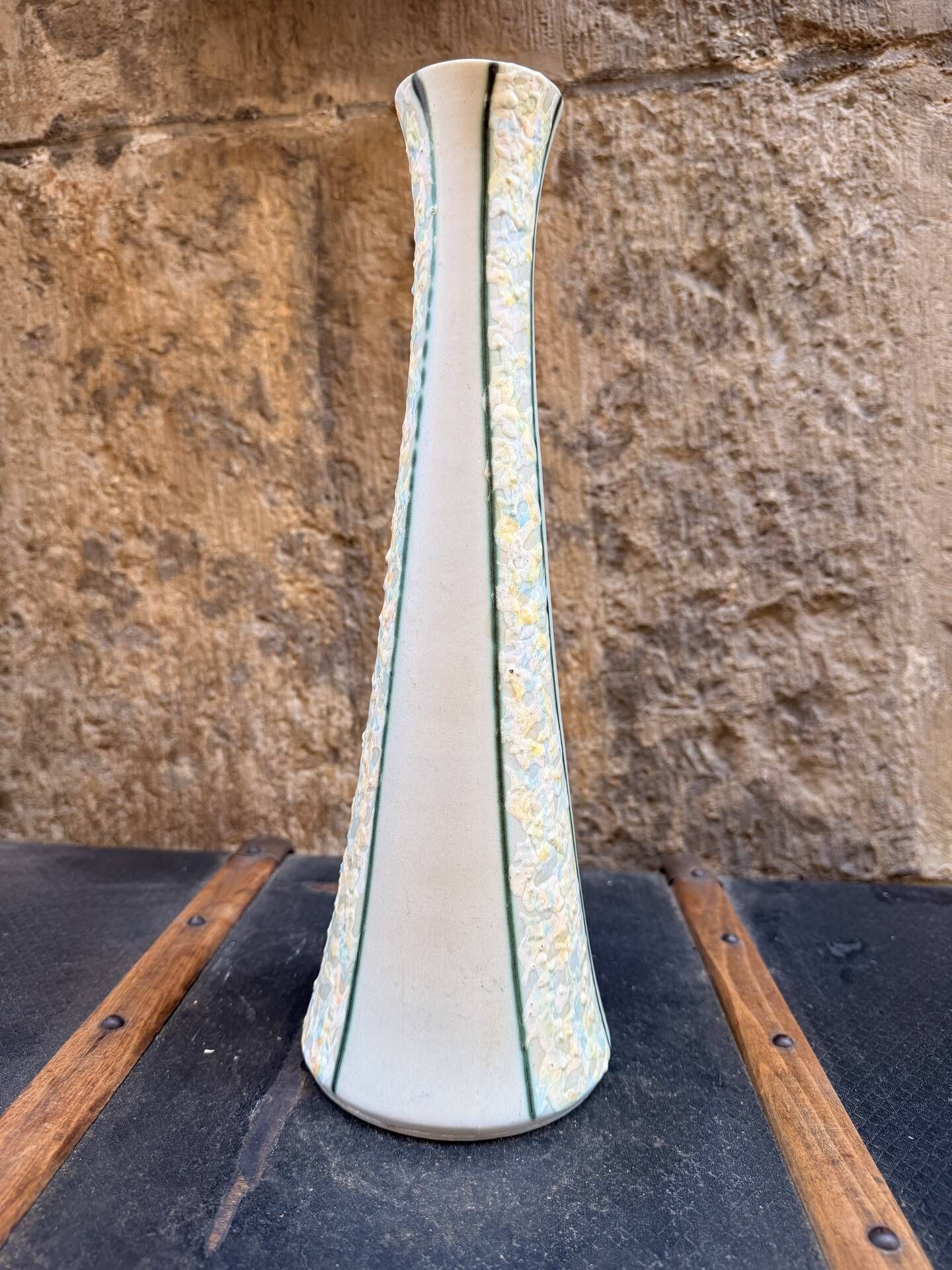 German vase soliflore 70s Fat Lava
