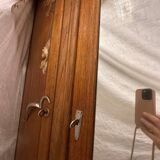 Armoire bois vintage art déco miroir