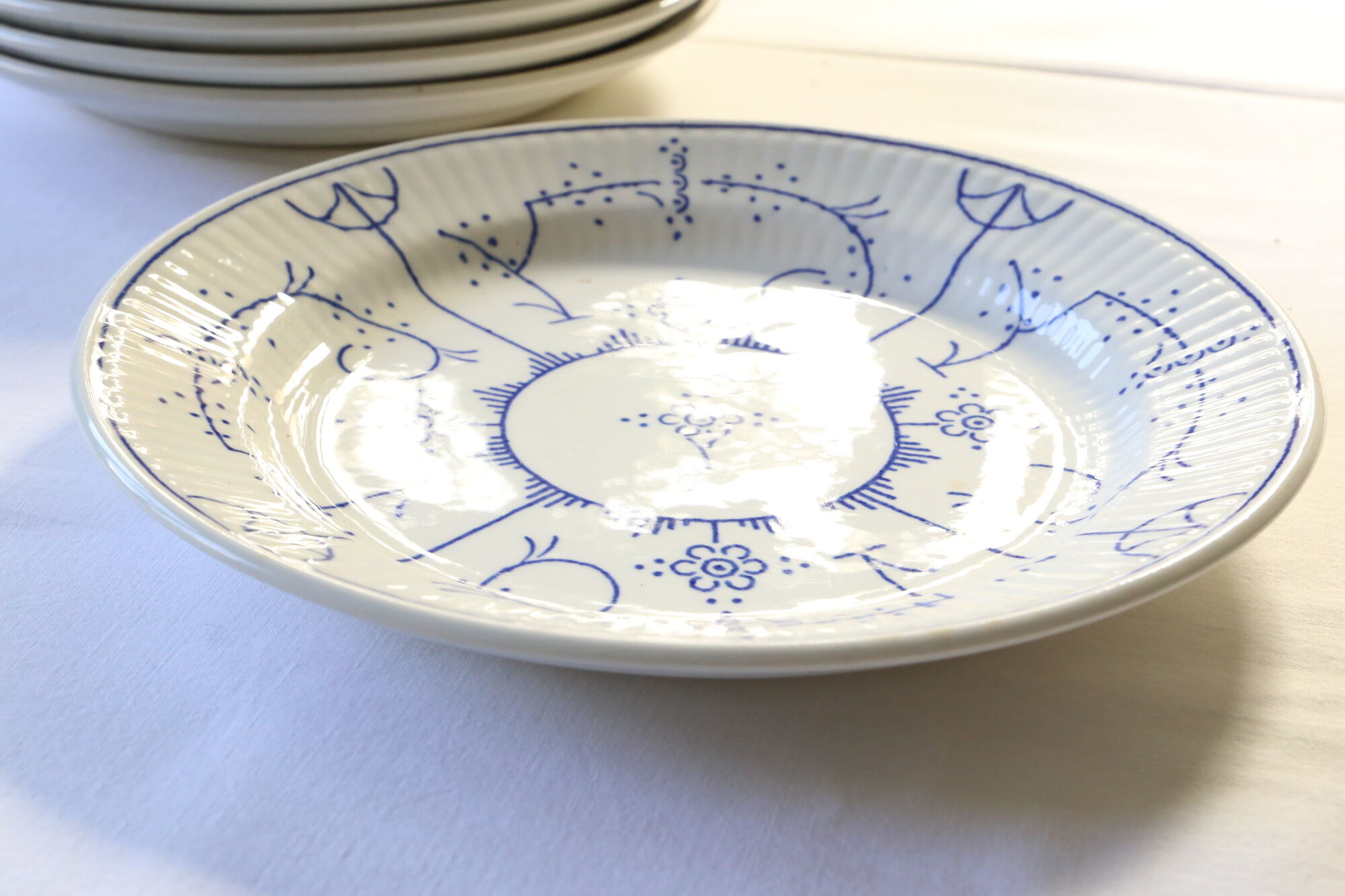 Set of 6 dessert plates Boch La Louvière Belgium, vintage, Belgium