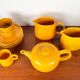 Mid-century modern space age German ceramic tea service from Heidelberg by Melitta, 1960s, set of 10.