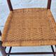 Four teak dining chairs with patinated cane after Gio Ponti, Italy 1960s