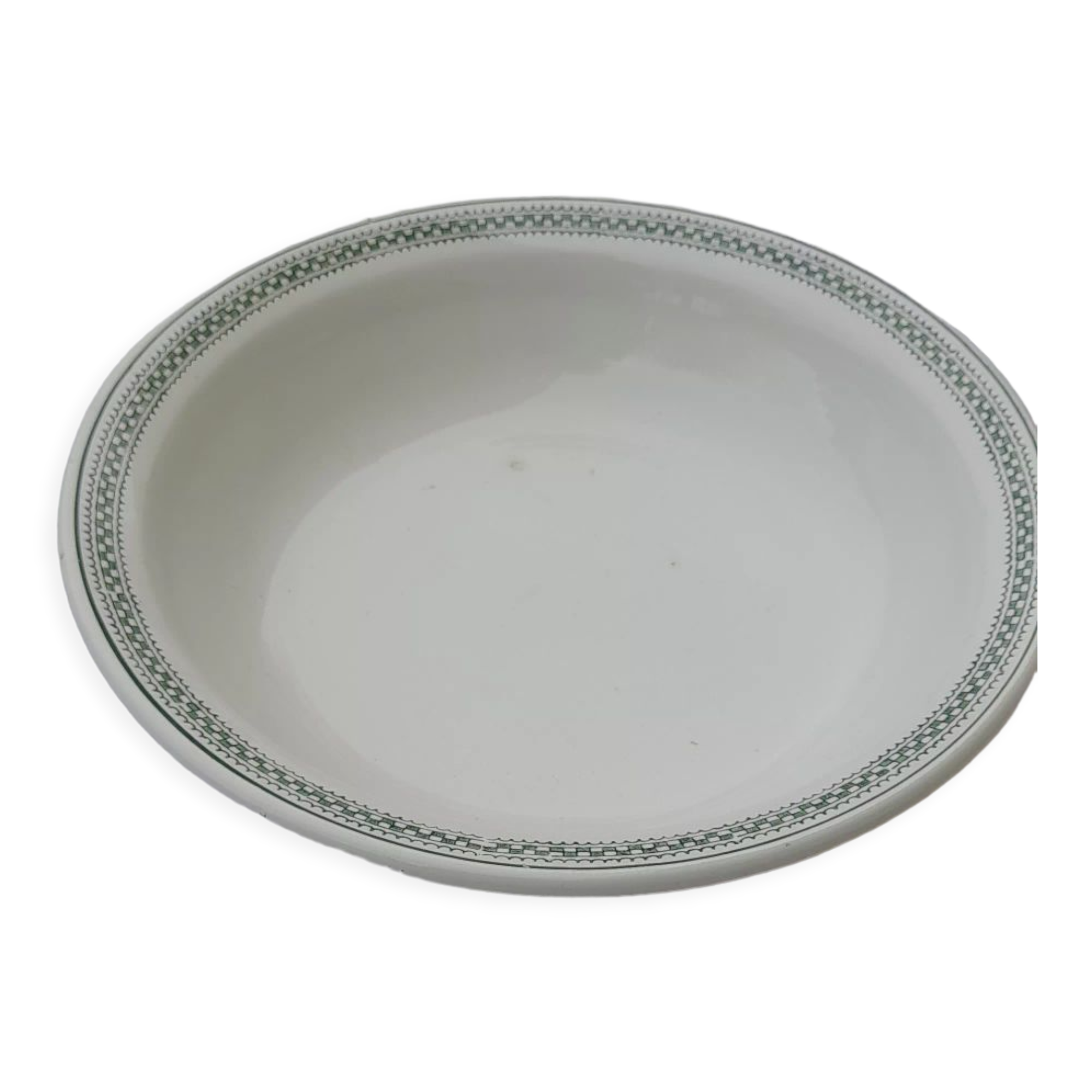 Hollow round earthenware dish of Saint Amand model 4015 diam 27 cm