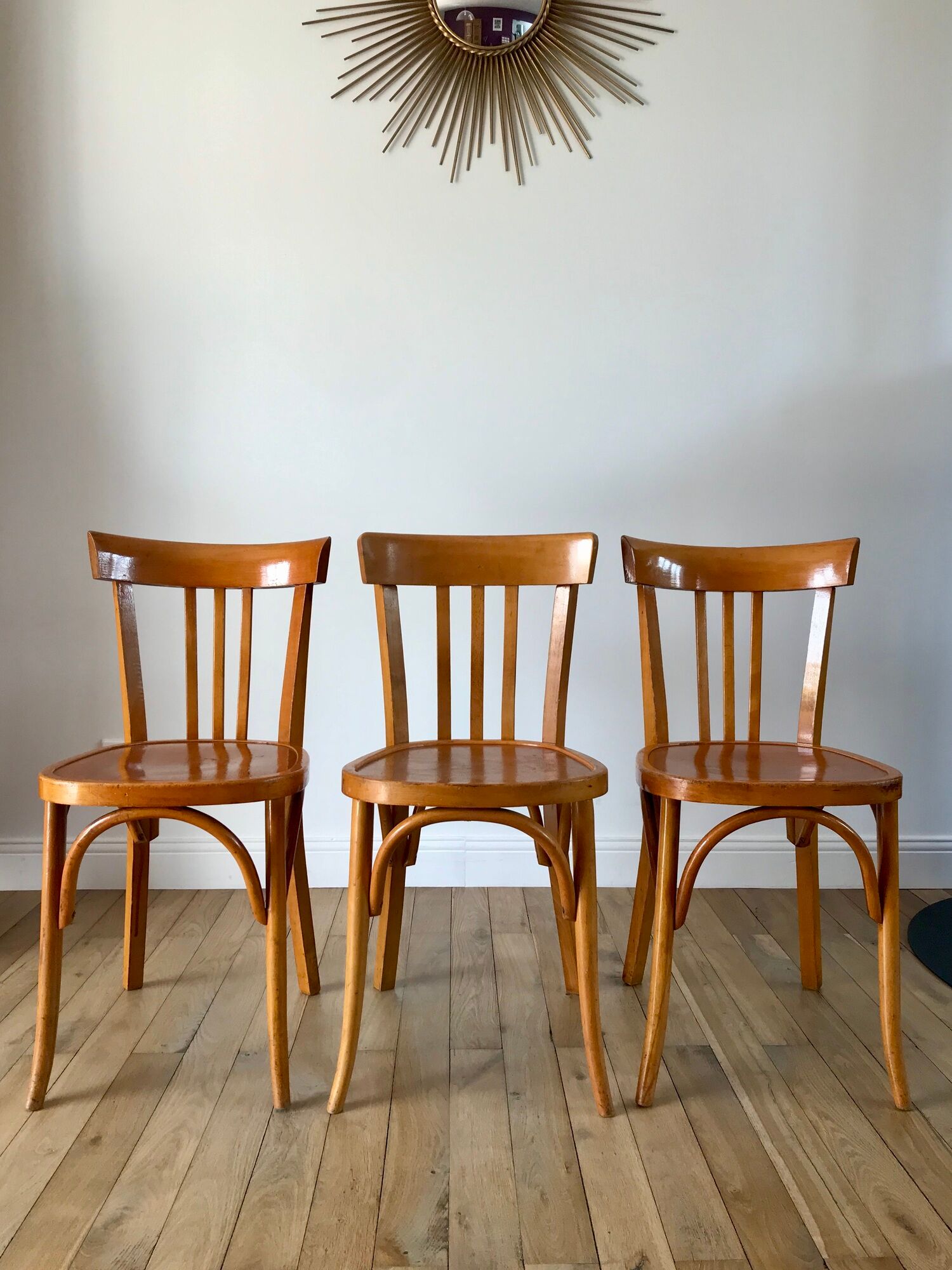 Set of 3 Luterma bistro chairs 50s